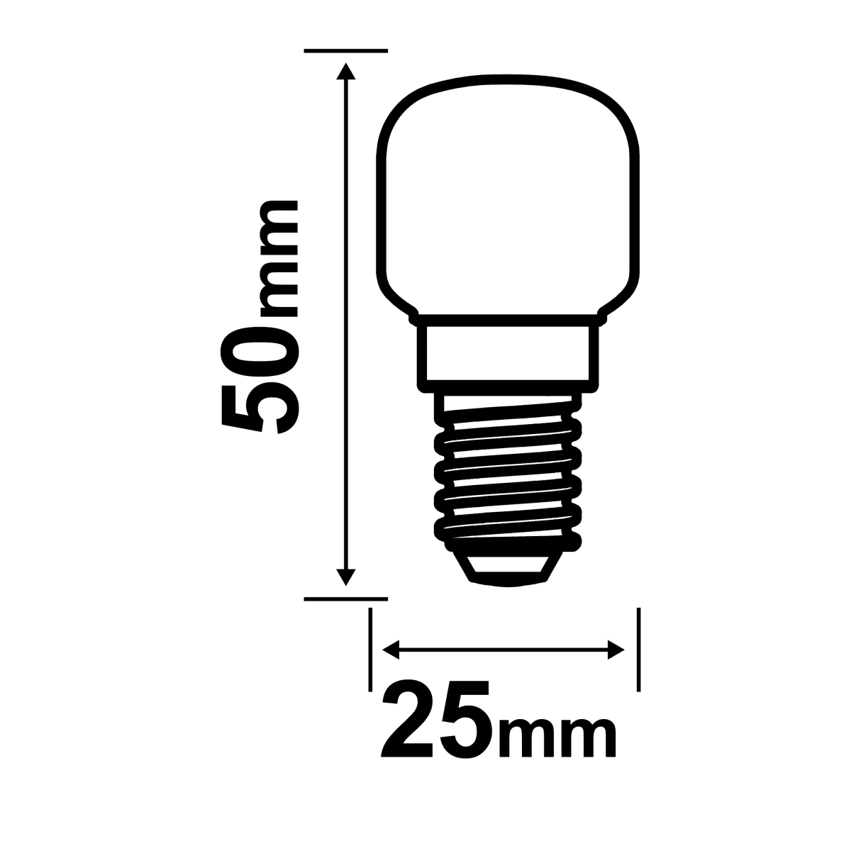 LED BULB E14=12W T25 NATURAL LIGHT FOR REFRIGERATOR
