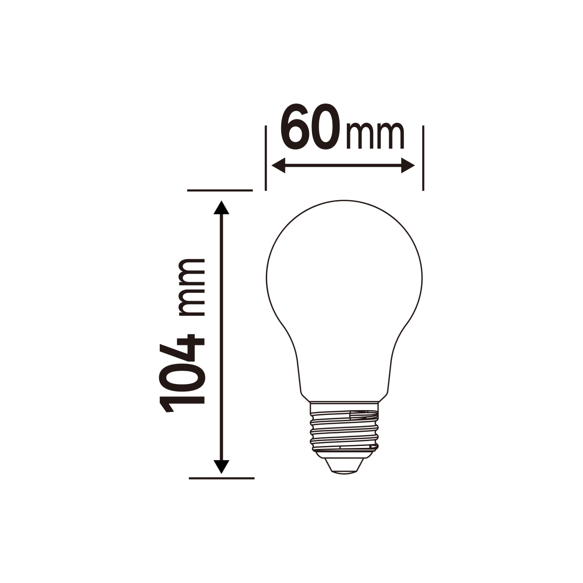 LED BULB E27=60W DROP FROSTED WARM LIGHT DIMMABLE