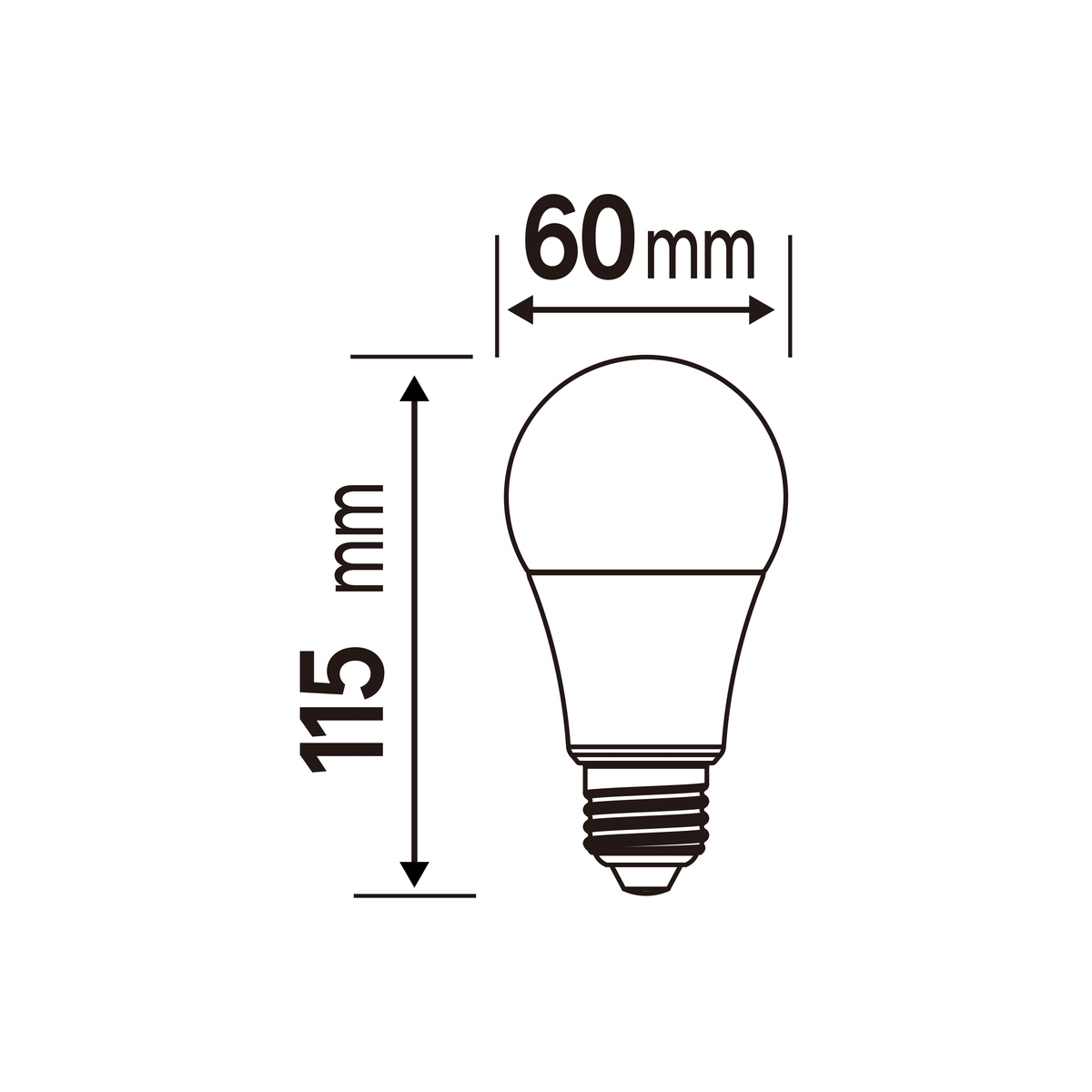 3 E27 LED bulbs = 100W, white plastic, natural light
