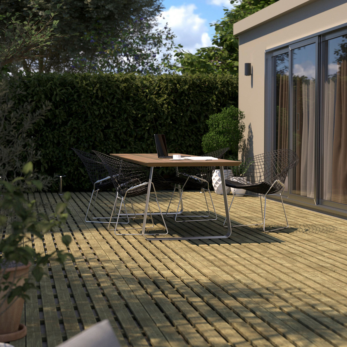 GARDEN TILE 50X50CM THICKNESS 30MM PINE