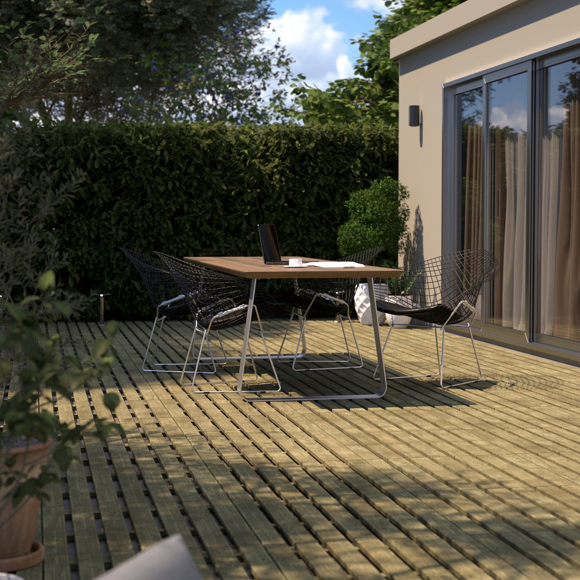 GARDEN TILE 50X50CM THICKNESS 30MM PINE