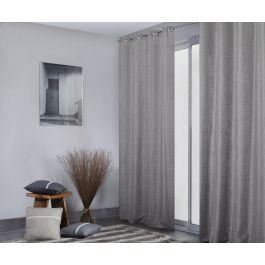 INFINI GREY OPAQUE CURTAIN 140X280 CM WITH EYELETS