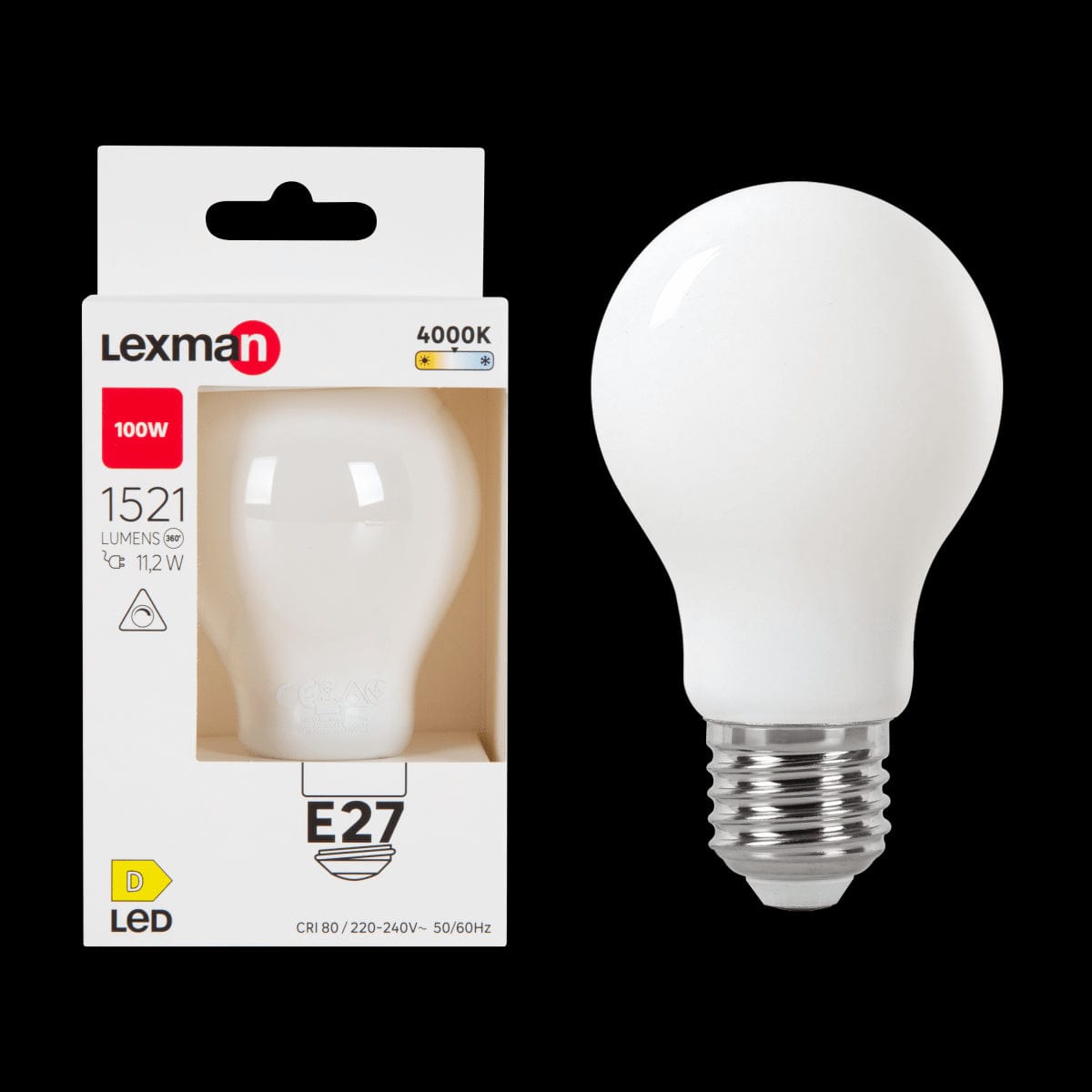 Bricocenter LED BULB E27=100W DROP FROSTED NATURAL LIGHT DIMMABLE