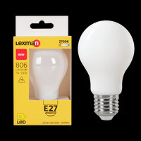 LED BULB E27=60W DROP FROSTED WARM LIGHT DIMMABLE