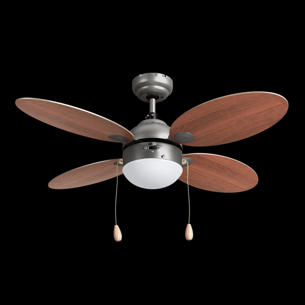 Bricocenter MAURICE CEILING FAN 4 BALE D106 2xE27 CHERRY WOOD