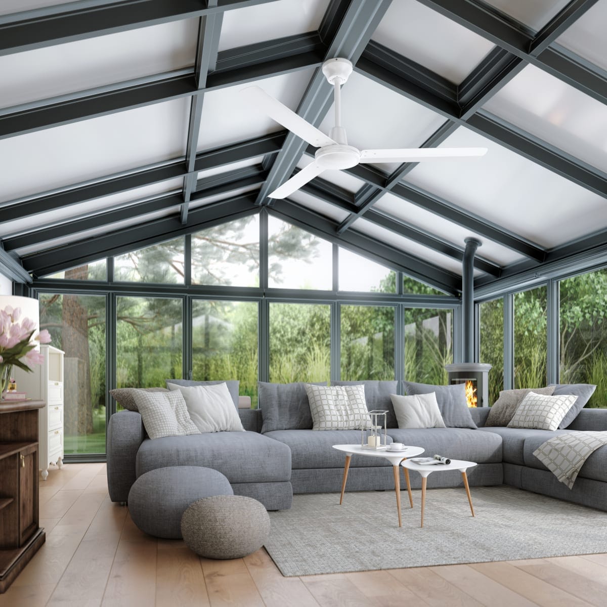 Bricocenter VENTILATORE DA SOFFITTO ACORES 3 PALE D142 SENZA LUCE BIANCO