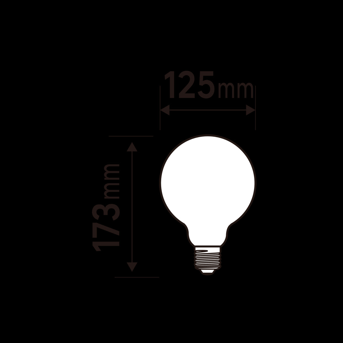 LED BULB E27=150W GLOBE LARGE FROSTED NATURAL LIGHT
