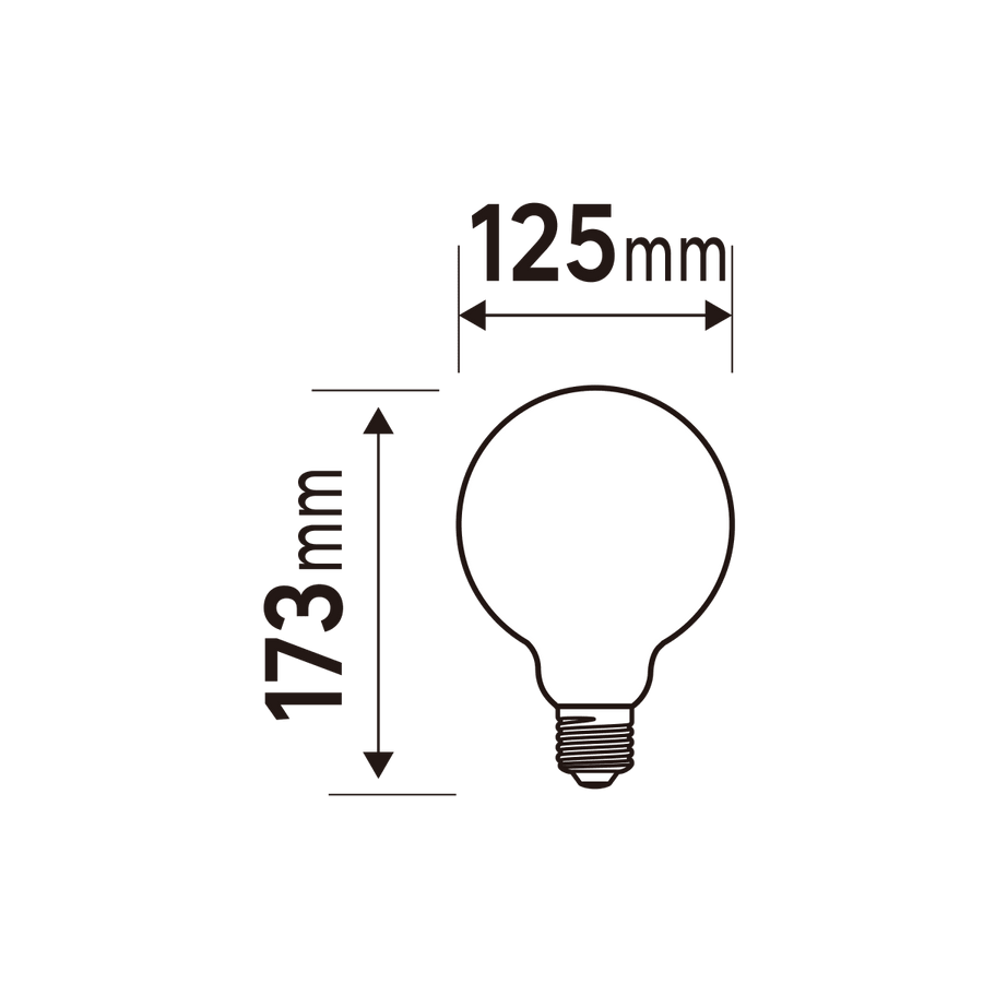 LED BULB E27=150W GLOBE LARGE FROSTED NATURAL LIGHT