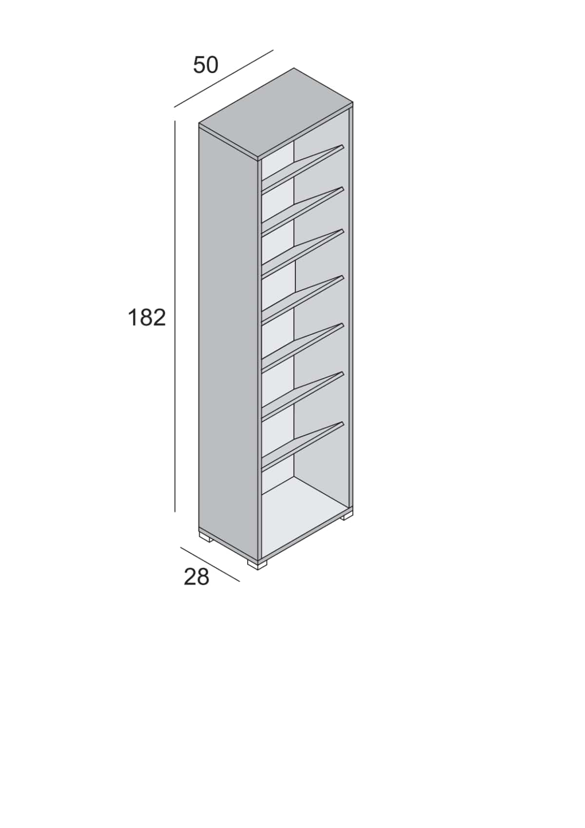 Bricocenter SCARPIERA ANTA SPECCHIO CON CORNICE 14 PAIA L50xP31xH182CM IN LEGNO MELAMINICO BIANCO