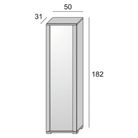 SHOE CABINET DOOR MIRROR WITH CONCRETE FRAME 50X32X182