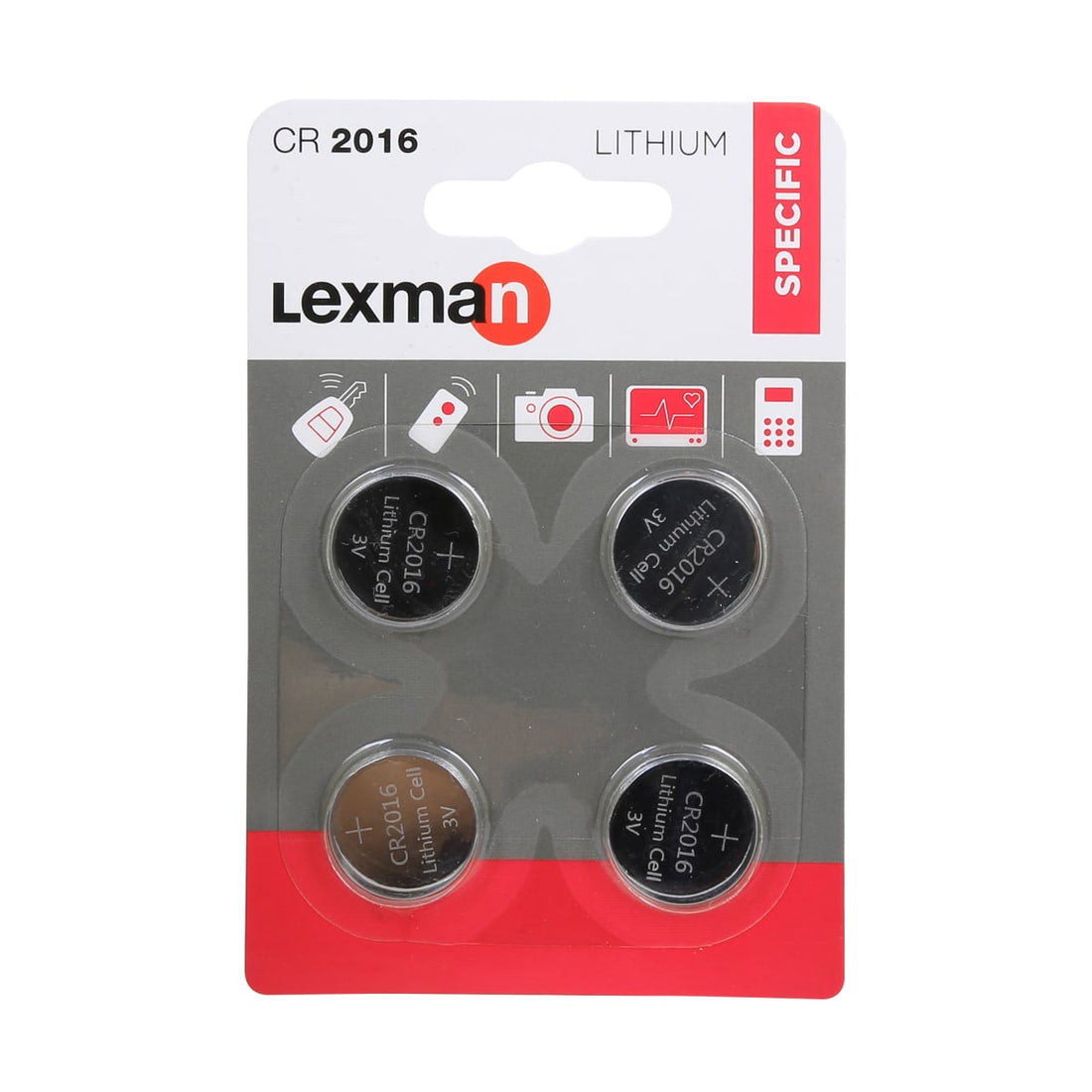 4 CR2016 LITHIUM LEXMAN BATTERIES