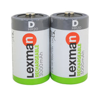 2 LEXMAN RECHARGEABLE TORCH BATTERIES