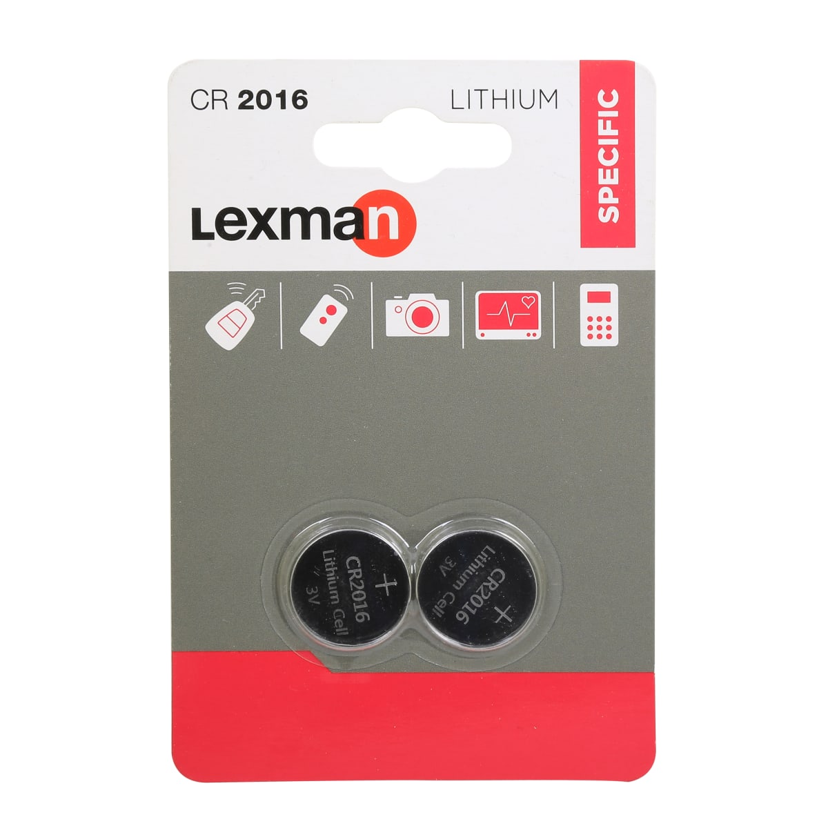 2 CR2016 LITHIUM LEXMAN BATTERIES