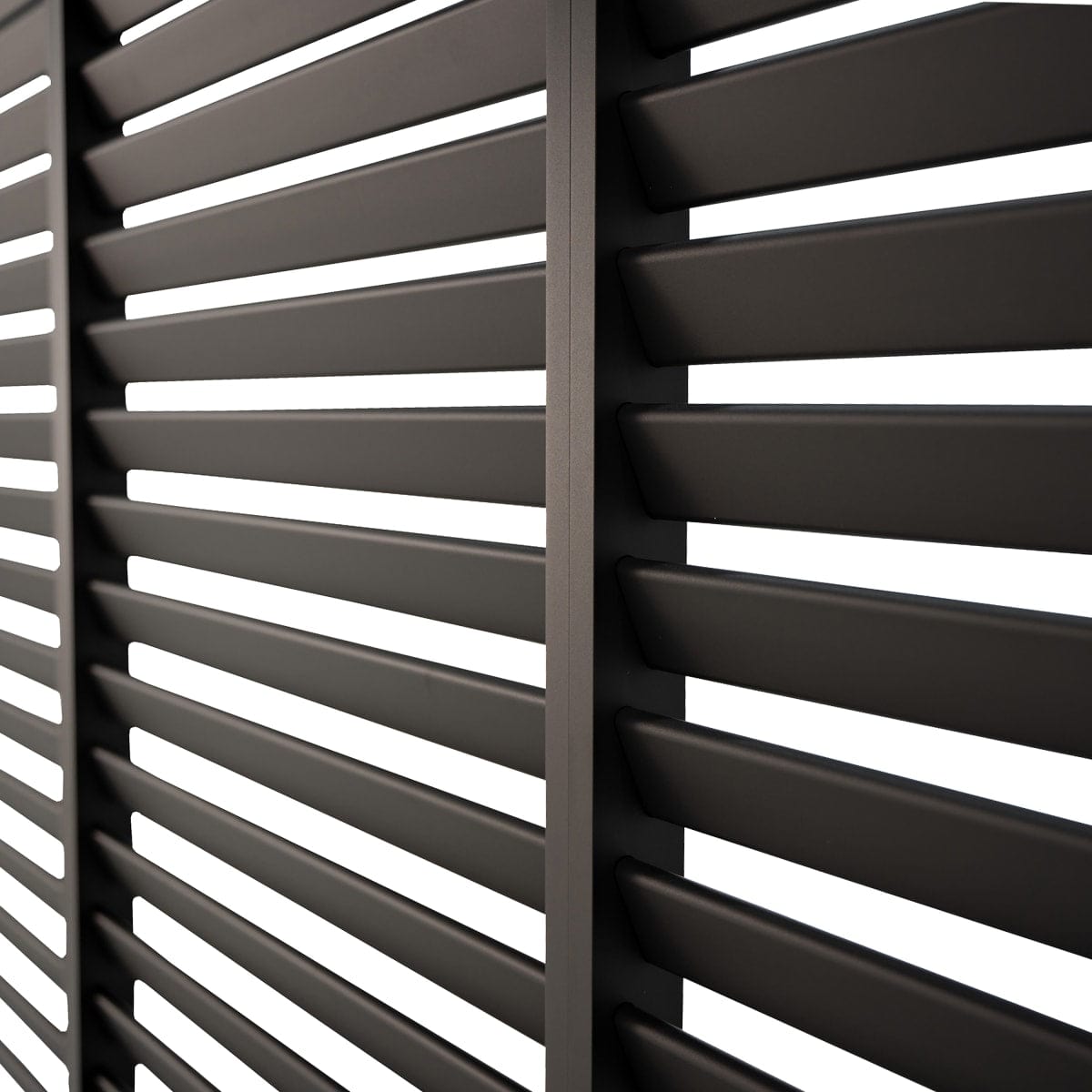 Bricocenter NATERIAL MODUS ALUMINUM SLATTED SIDE WALL 1.13M DARK GRAY