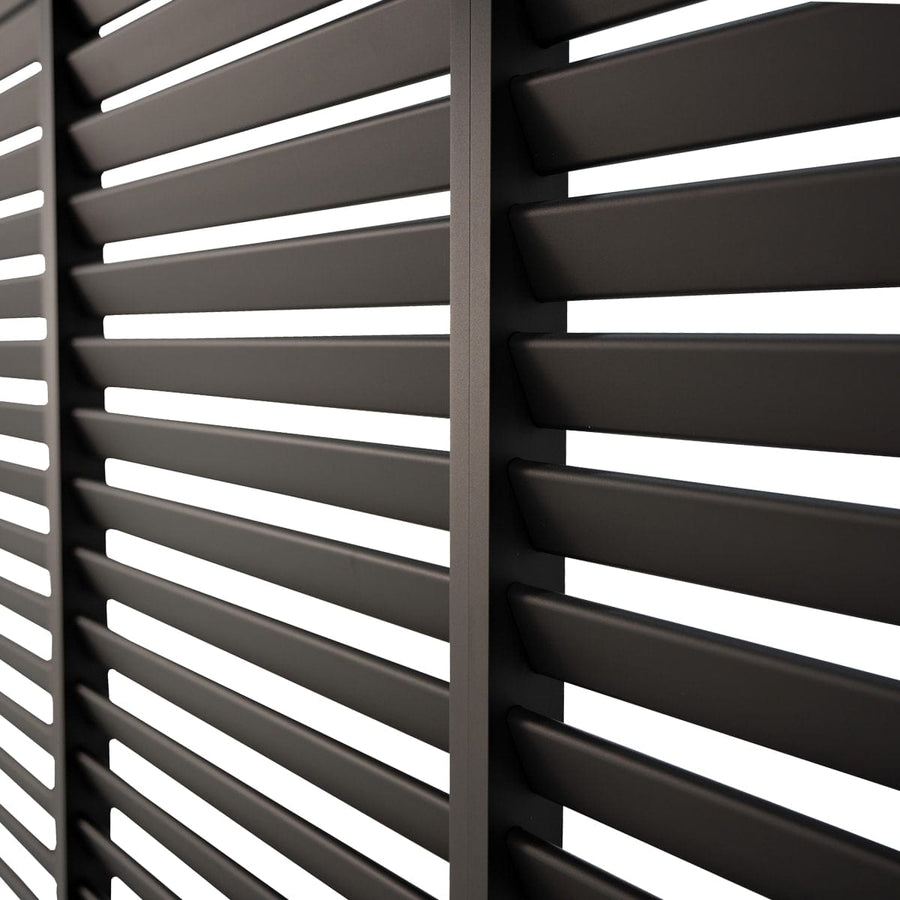 Bricocenter NATERIAL MODUS ALUMINUM SLATTED SIDE WALL 1.13M DARK GRAY