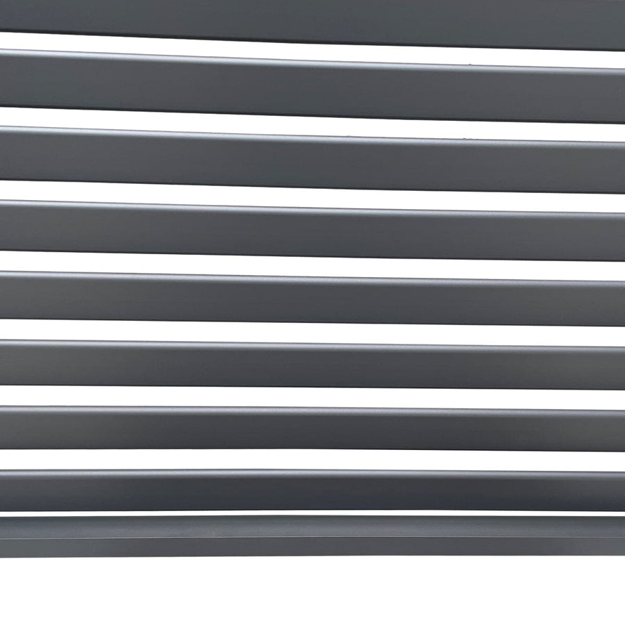 Bricocenter NATERIAL MODUS ALUMINUM SLATTED SIDE WALL 1.13M DARK GRAY