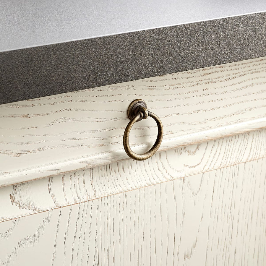 Bricocenter RING KNOB DIAMETER 41.6 MM ANTIQUED ZAMAK, 2 PIECES