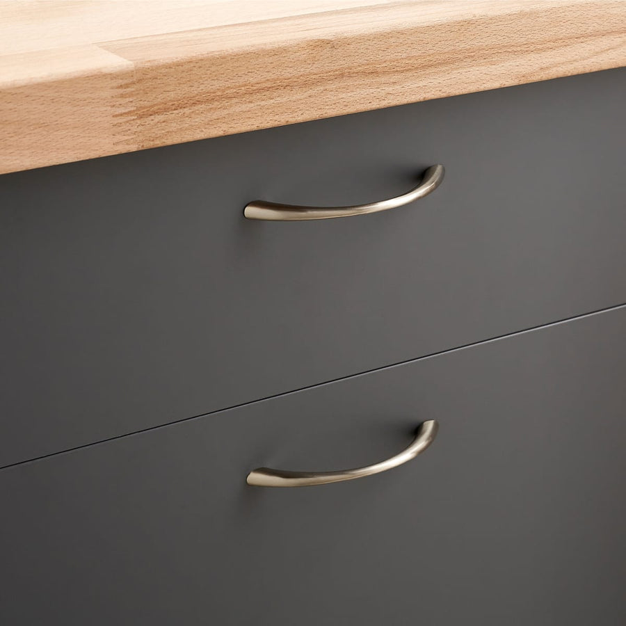 Bricocenter CHICH HANDLE LENGTH 96 MM SATIN NICKEL 2 PIECES