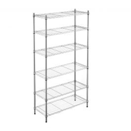 CHROME BOOKCASE IN KIT W90xD35xH180CM 6 shelves - SPACEO