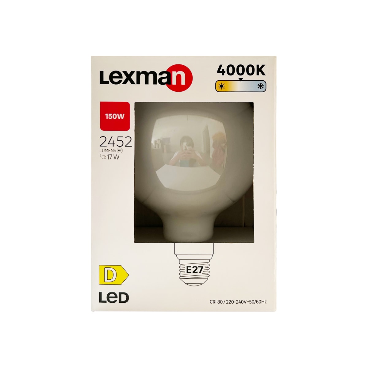 LED BULB E27=150W GLOBE LARGE FROSTED NATURAL LIGHT