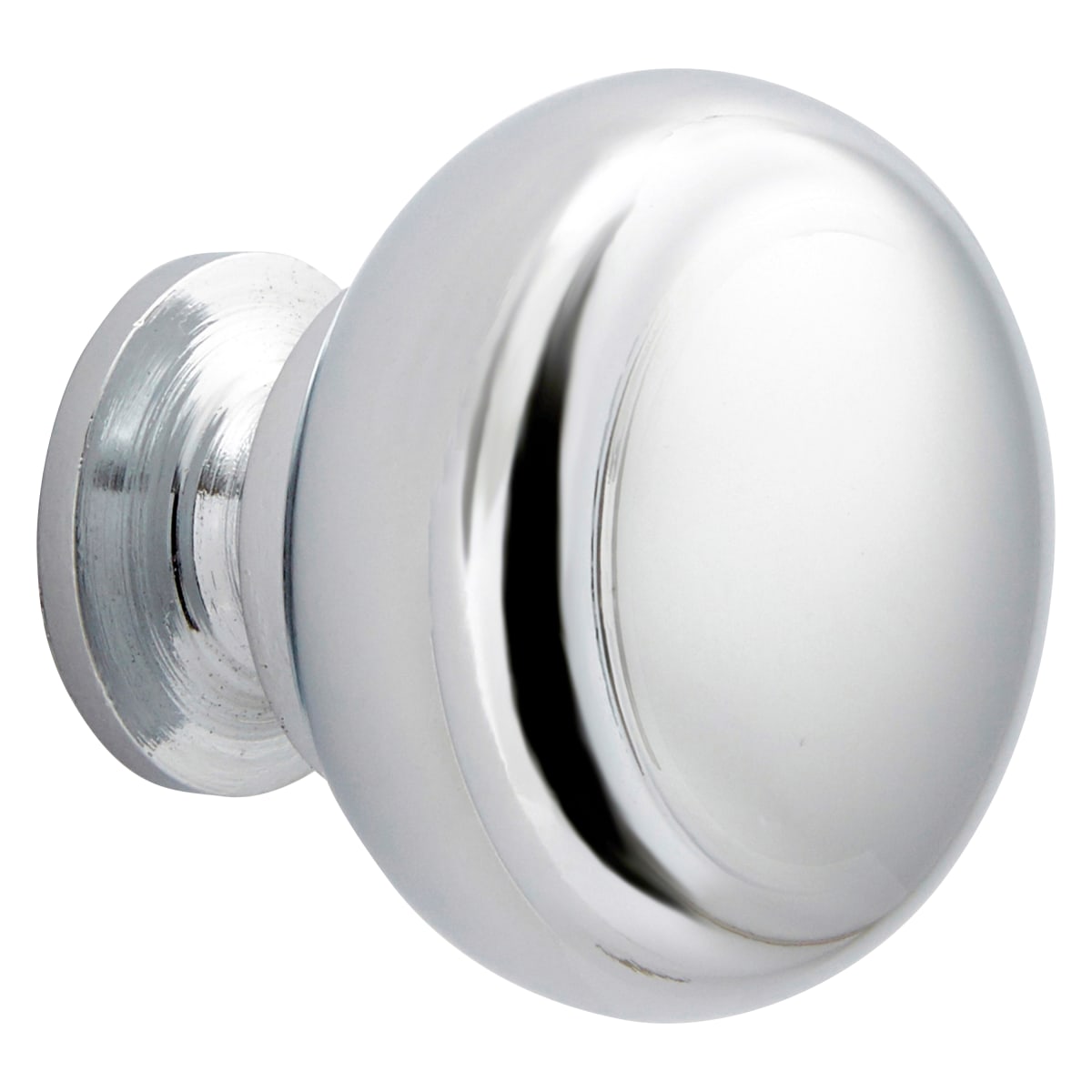 TODD POLISHED SILVER STEEL CABINET KNOB DIAM.32. 4 PIECES