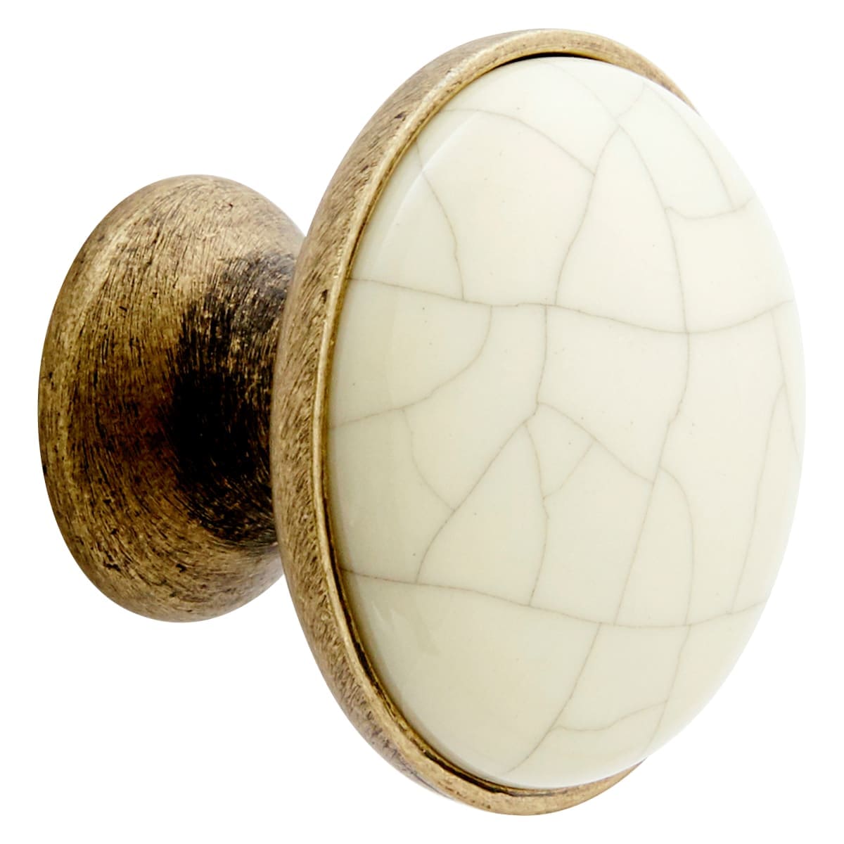 Bricocenter CRACKLE KNOB DIAMETER 29 MM CAREMIC/ZAMAC BRONZE, 2 PIECES