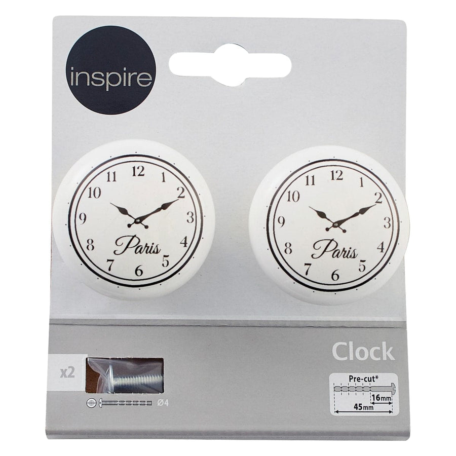 Bricocenter CLOCK KNOB LENGTH 6 DIA.39.6 MM SATIN NICKEL 2 PCS.