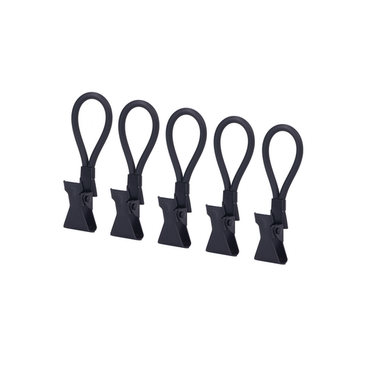 5 black tea towel hooks