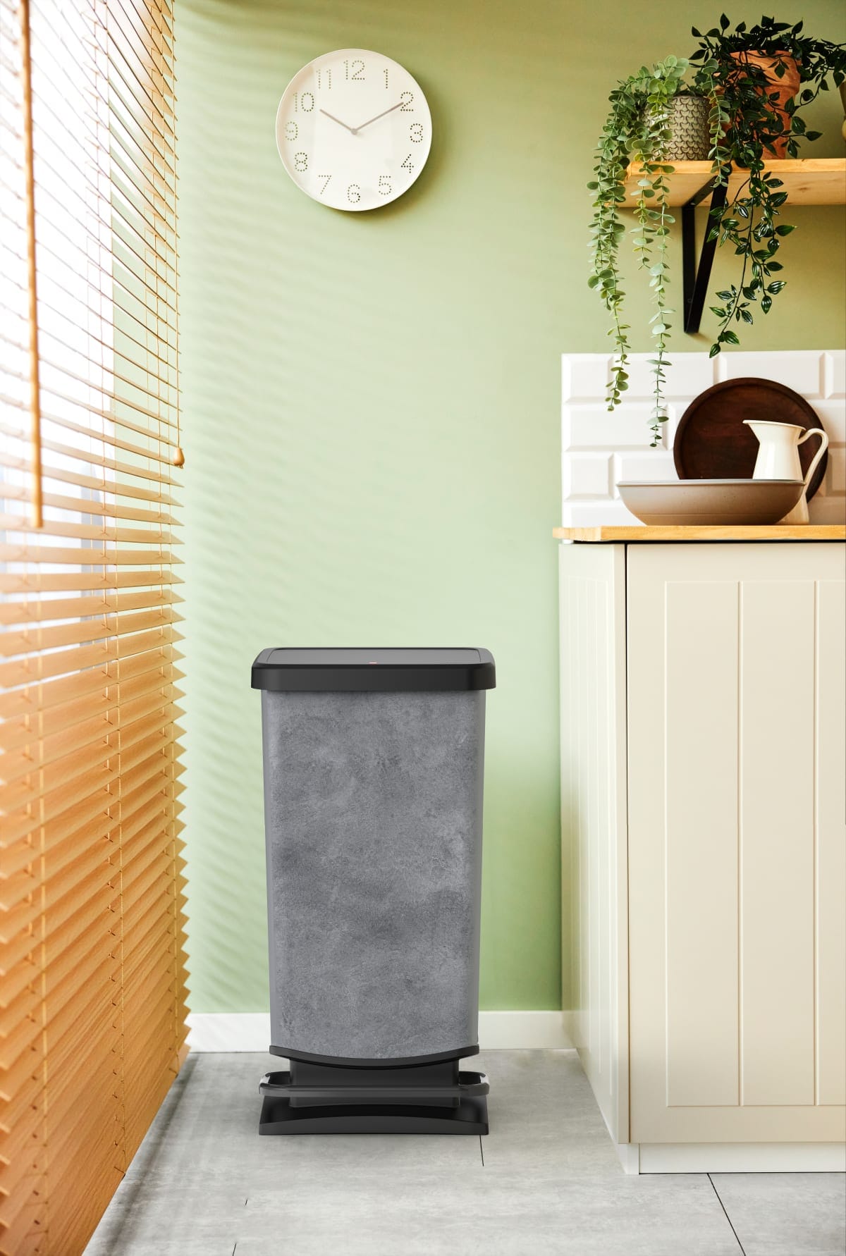 Bricocenter DUSTBIN WITH PEDAL 40LT PASO CONCRETE COLOUR