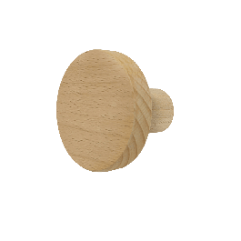 SINGLE ROUND WOOD-COLOURED HOOK SPACEO