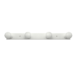 COAT RACK 4 HOOKS OLGA WHITE