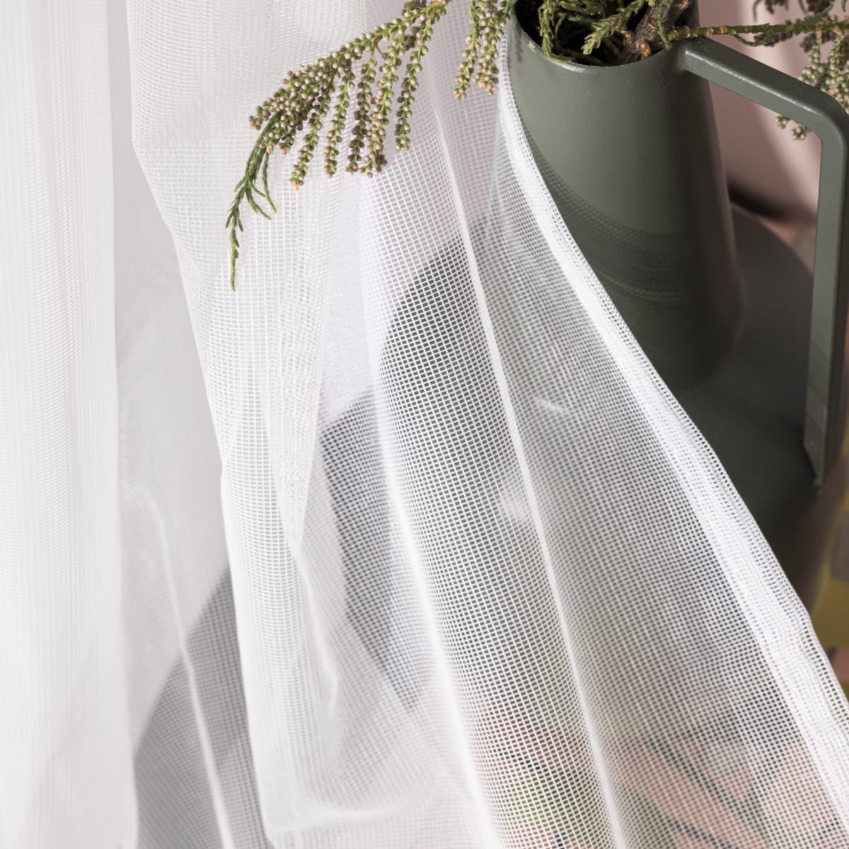 2 WHITE FILTER MOSQUITO NET CURTAINS 200X280CM WITH LOOP