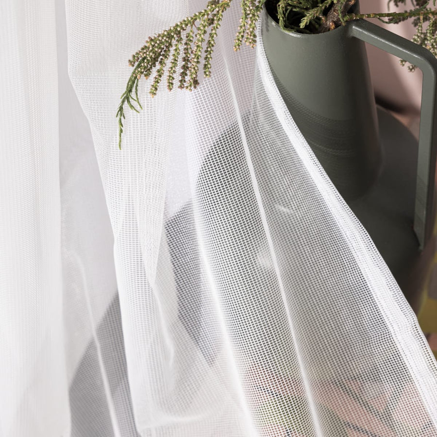 Bricocenter 2 WHITE FILTER MOSQUITO NET CURTAINS 200X280CM WITH LOOP