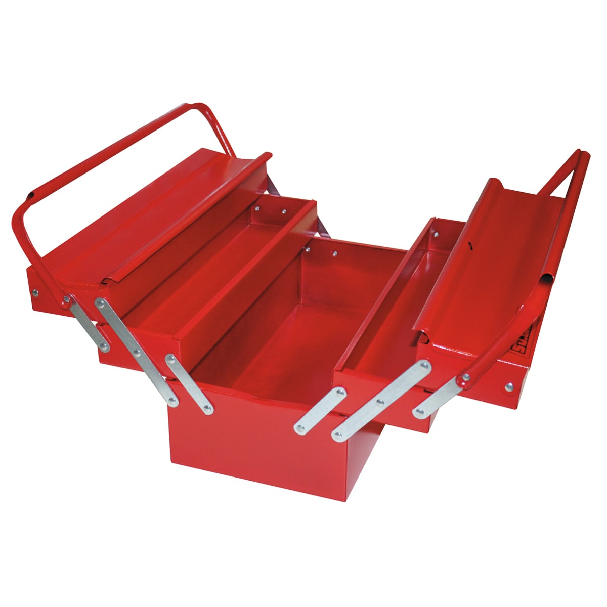 METAL TOOLBOX WITH 5 COMPARTMENTS