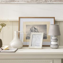 TABLE LAMP NAVALA CERAMIC GREY H36 CM E14=40W