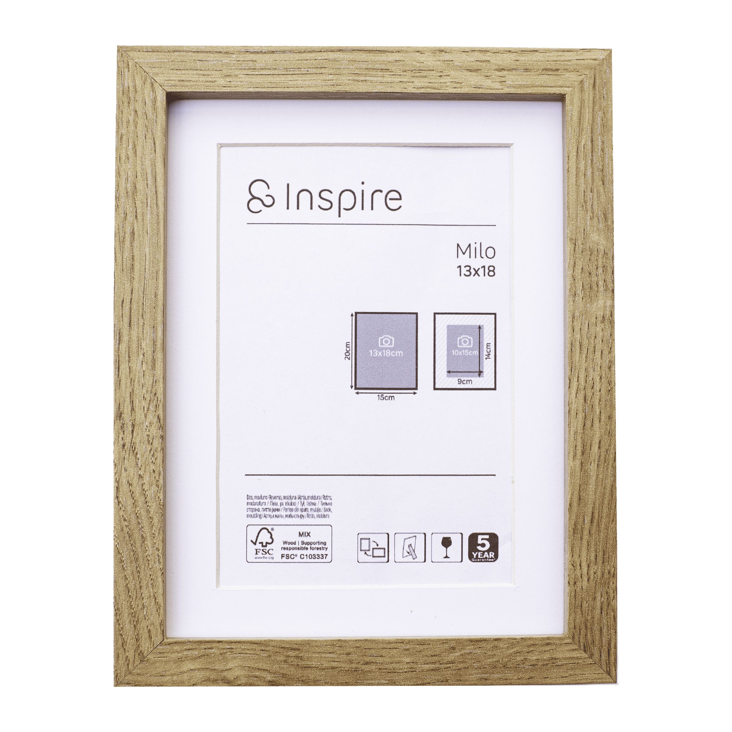MILO FRAME 13X18 CM BEECH WOOD