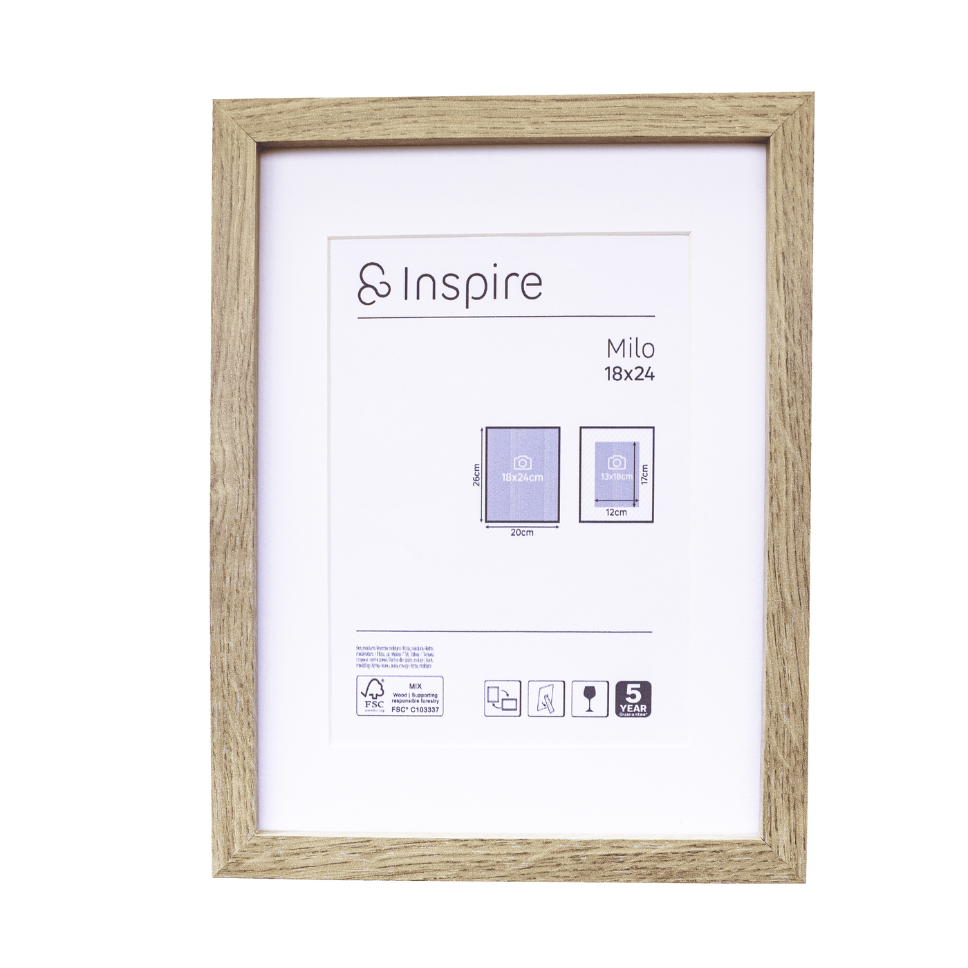 MILO FRAME 18X24 CM BEECH WOOD