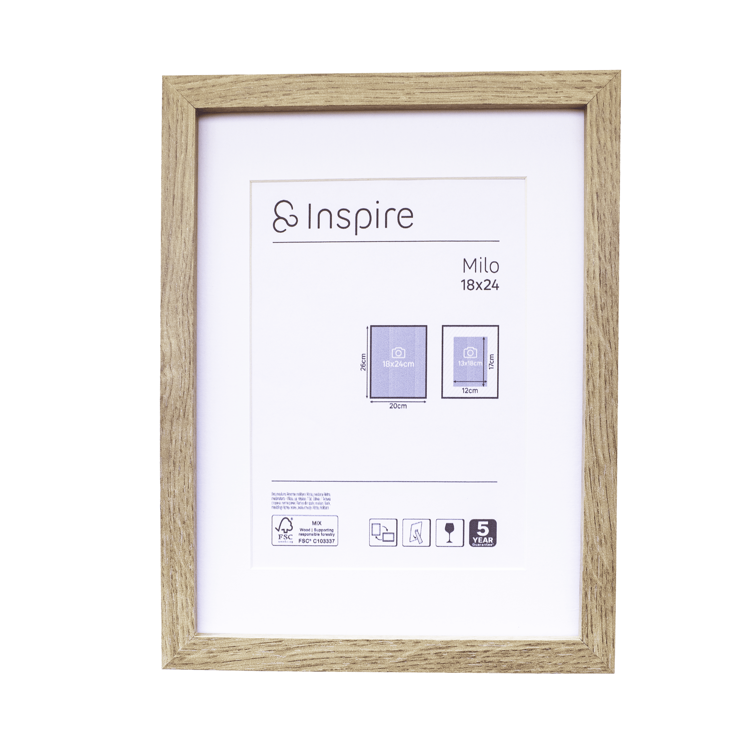 MILO FRAME 18X24 CM BEECH WOOD