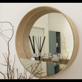 NORDIK TABLETO MIRROR WOOD BEECH D 56CM