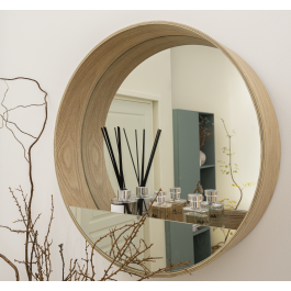 NORDIK TABLETO MIRROR WOOD BEECH D 56CM