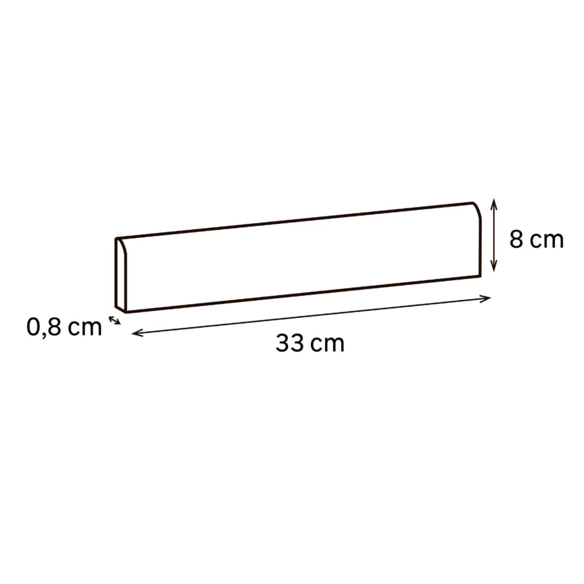 Bricocenter 3 BLACK MATT SKIRTING BOARD 8X33.3