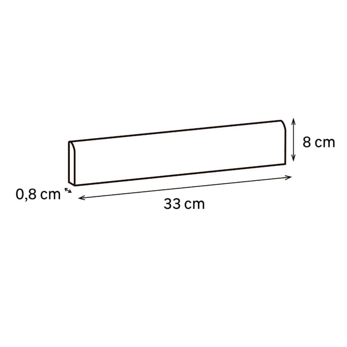 18 MATT WHITE SKIRTING BOARD 8X33.3