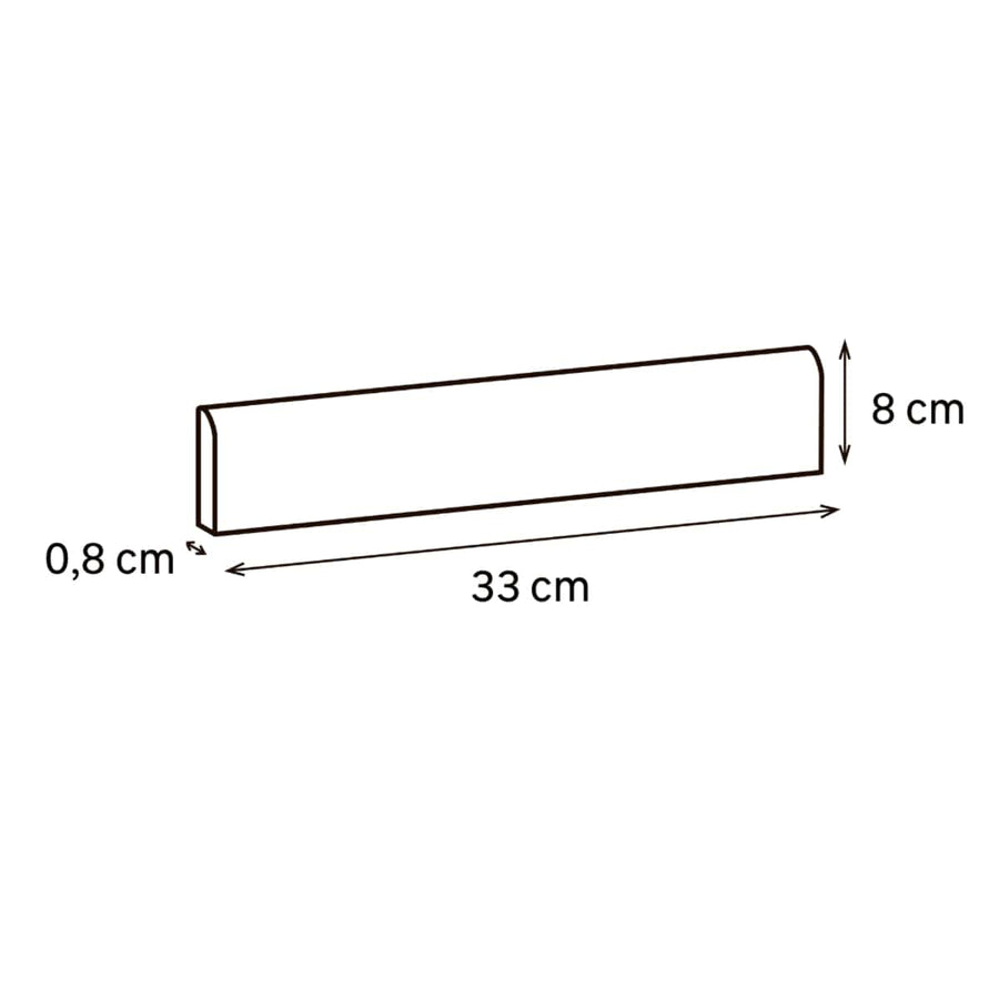 Bricocenter 18 MATT WHITE SKIRTING BOARD 8X33.3