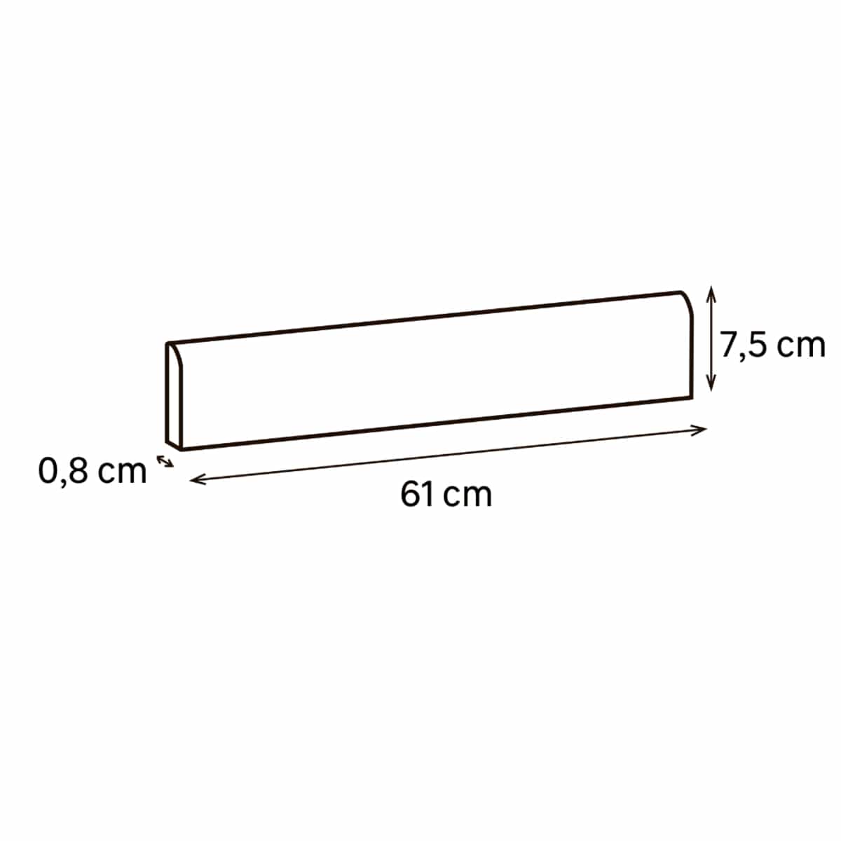 Bricocenter 2 WHITE TERK SKIRTING BOARDS 7.5X61