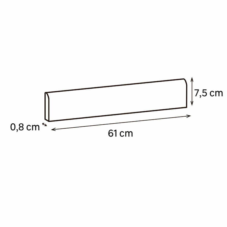 Bricocenter 2 GEO GRAY SKIRTING BOARDS 7.5X61
