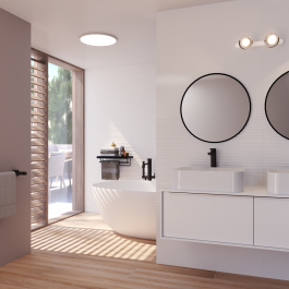 SANOA ALUMINIUM CEILING LIGHT WHITE 40X2CM LED 28W CCT DIMMABLE IP44