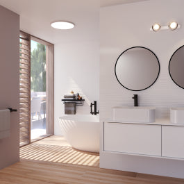 SANOA ALUMINIUM CEILING LIGHT WHITE 40X2CM LED 28W CCT DIMMABLE IP44