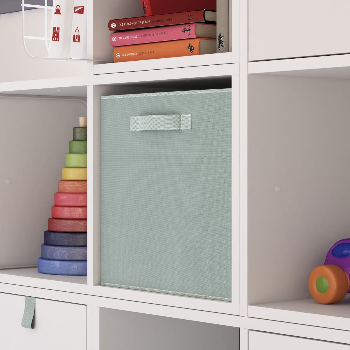 CESTA SPACEO KUB L31xP31xH31CM IN TESSUTO COLORE LAGUNA