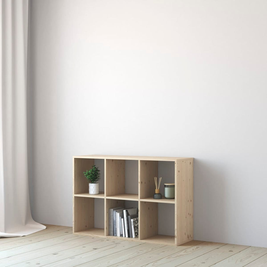 Bricocenter 3X2 SPACEO KUB W105xP31.7xH70.5CM PINE WOOD CUBES
