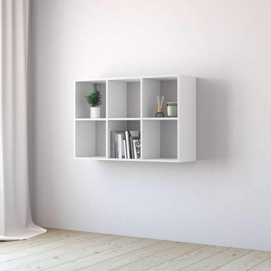 Bricocenter 3X2 SPACEO KUB L105xP31.7xH70.5CM WOOD CUBES WHITE